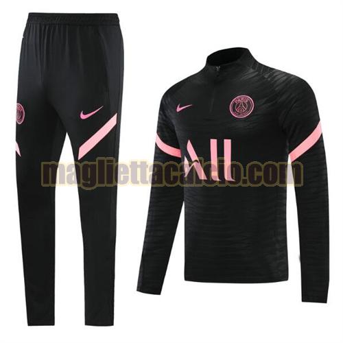 abbigliamento sportivo pullover paris saint germain uomo nero 2021-22