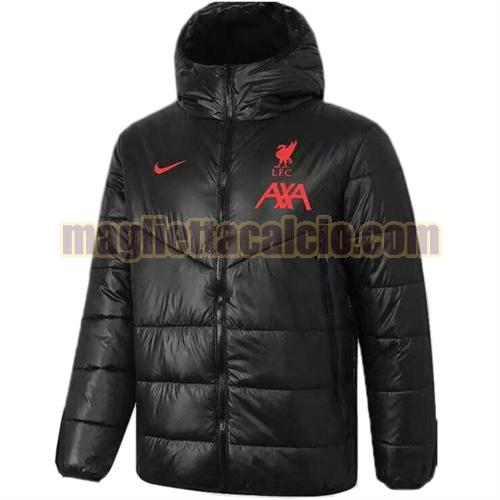 giacca in felpa di cotone giacca a poco prezzo con cappuccio liverpool uomo nero nike 2021-2022