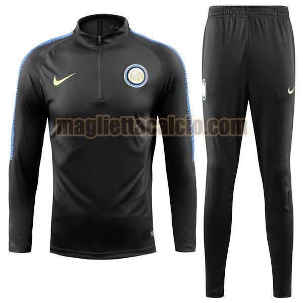 giacca inter milan bambino nero 2018-2019