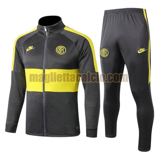 giacca inter milan uomo grigio giallo 2019-2020