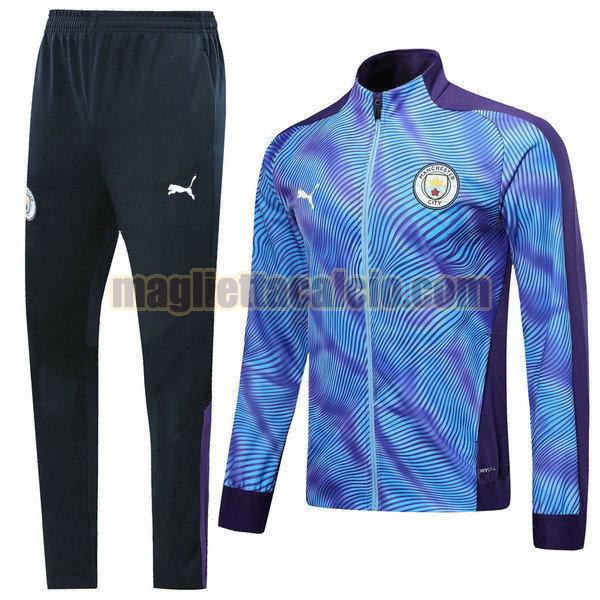 giacca manchester city bambino porpora blu 19-20