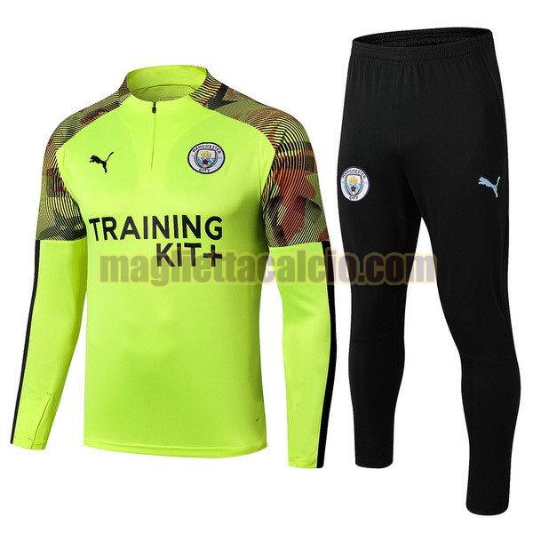 giacca manchester city bambino verde nero 2019-2020