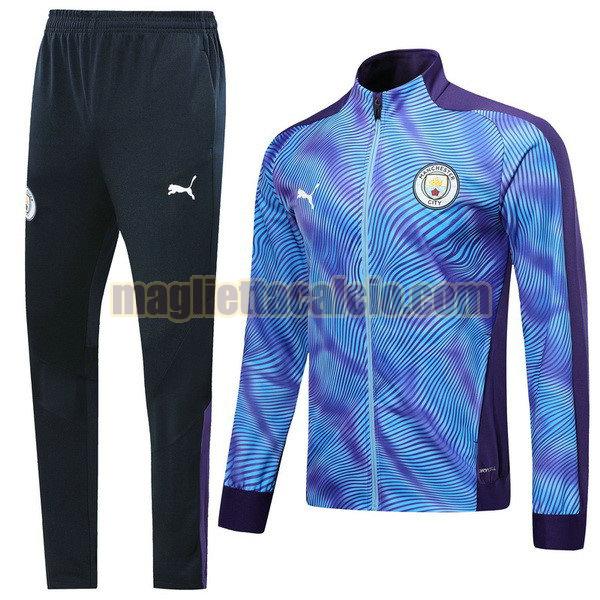 giacca manchester city uomo porpora blu 2019-2020