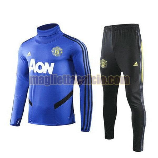 giacca manchester united bambino blu nero giallo 2019-2020