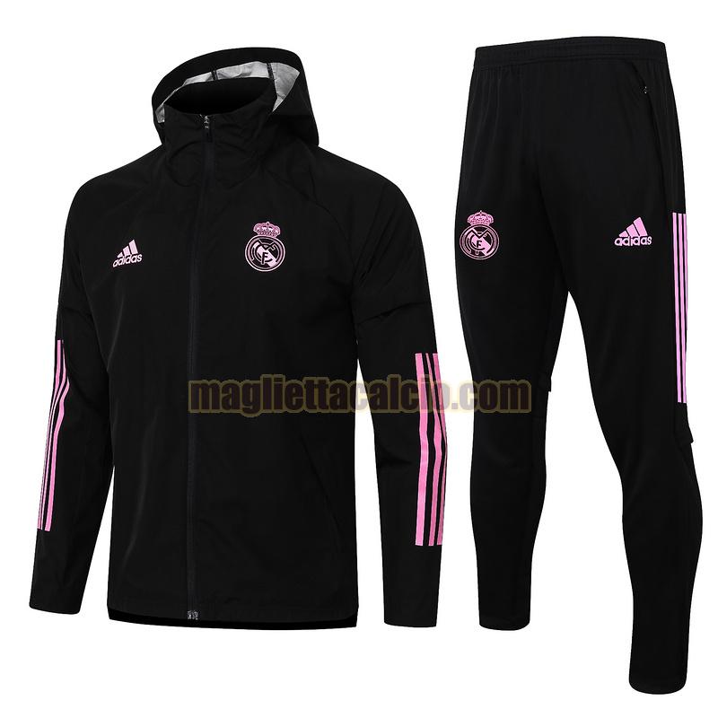 giacca real madrid uomo nero 2020-2021