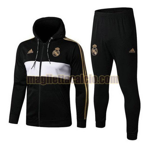 giacca real madrid uomo nero bianco 2019-20