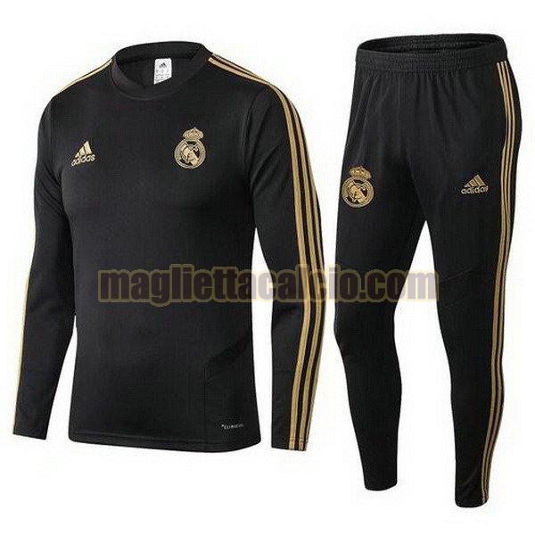 giacca real madrid uomo nero oro 19-20