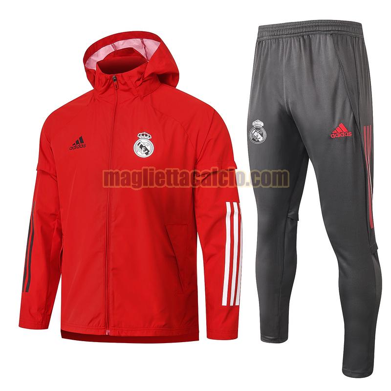 giacca real madrid uomo rosso 2020-2021