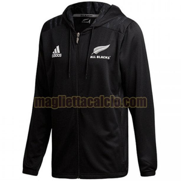 hoodies rugby calcio nero all blacks uomo formazione 2018-2019