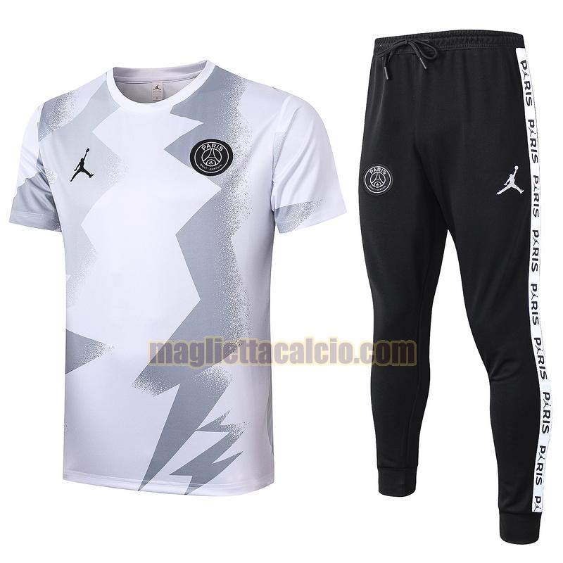 maglia calcio completo paris saint germain uomo bianca grigio 2020-2021