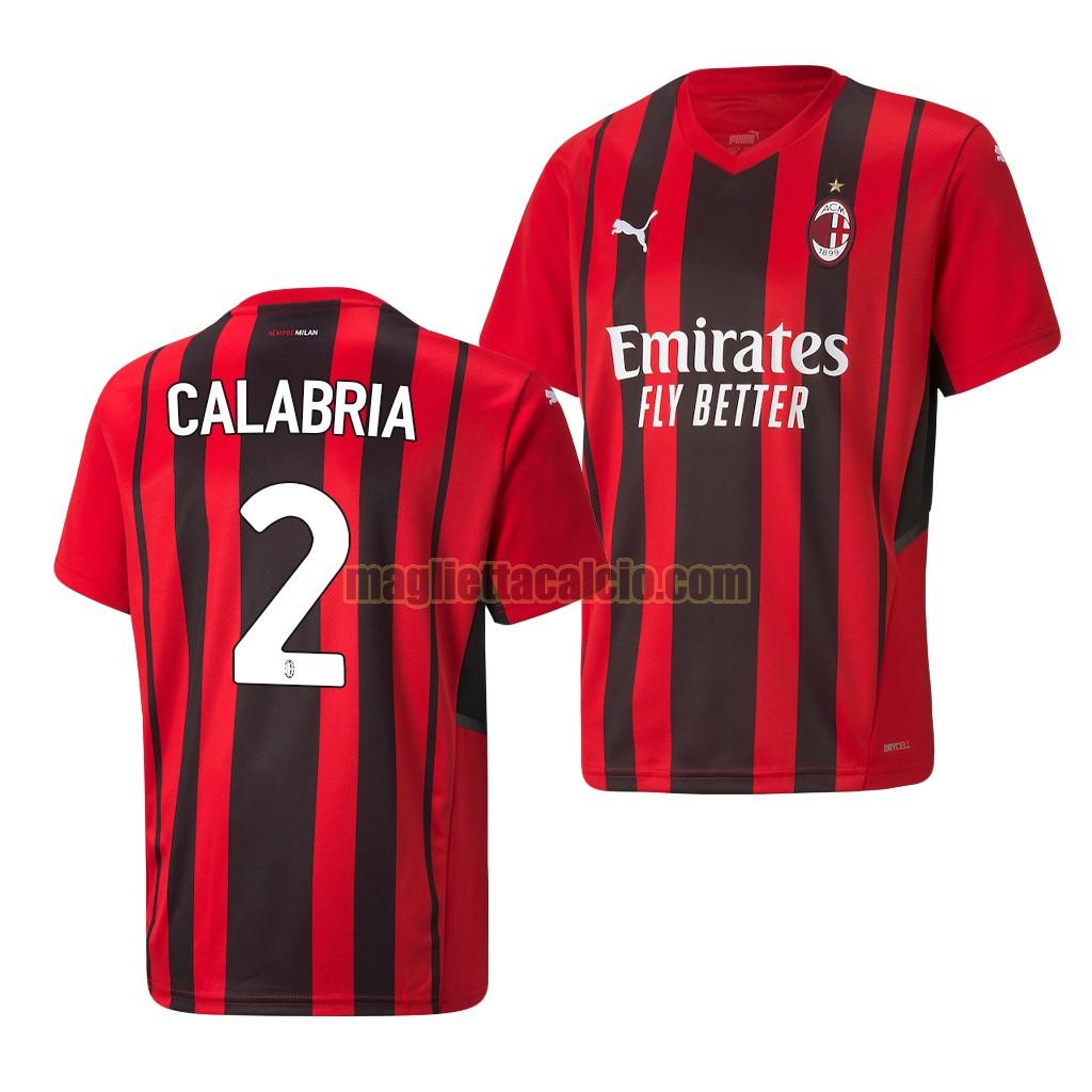 maglia davide calabria 2 ac milan uomo prima 2021-2022