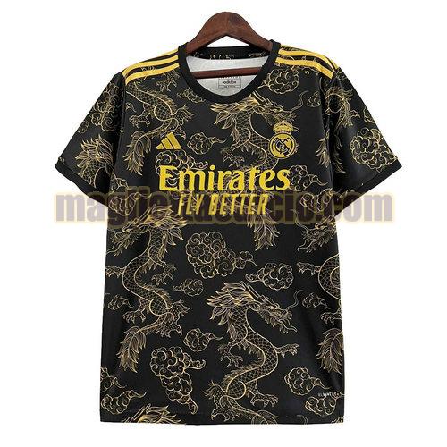 maglia edizione drago real madrid uomo nero oro 2023-2024