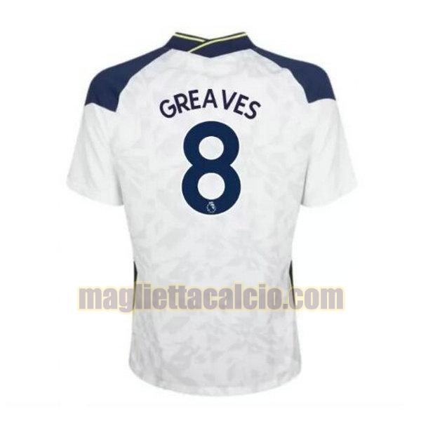 maglia greaves 8 tottenham hotspur uomo prima 2020-2021