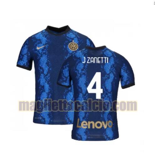 maglia j zanetti 4 inter milan uomo prima 2021-2022