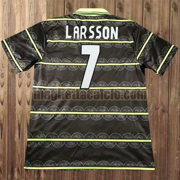 maglia larsson 7 celtic uomo nero seconda divisa 1998-1999