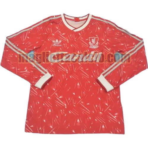 maglia manica lunga liverpool uomo prima divisa 1989-1990