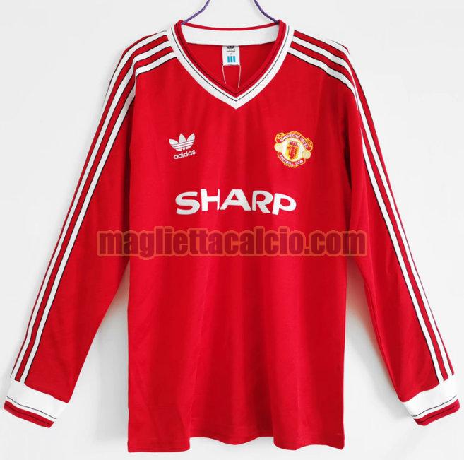 maglia manica lunga manchester united rosso prima 1986-1988