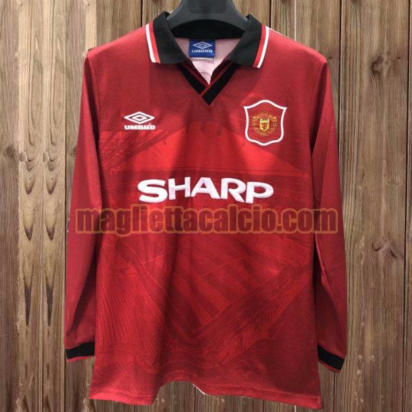 maglia manica lunga manchester united rosso prima 1994-1996