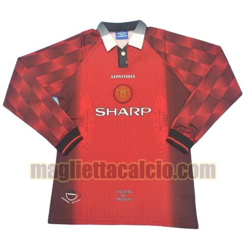 maglia manica lunga manchester united uomo prima divisa 1996