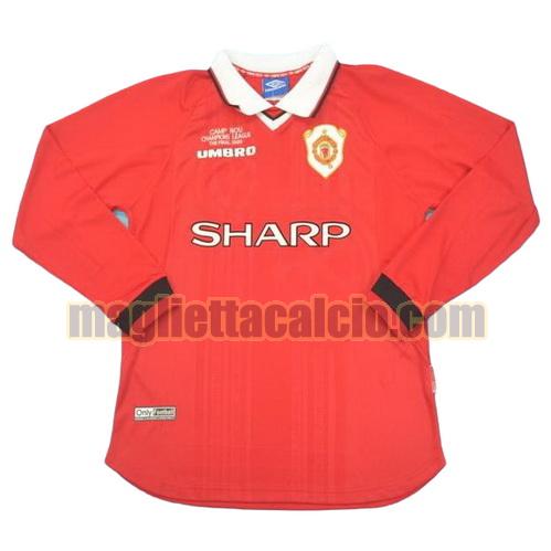 maglia manica lunga manchester united uomo prima divisa 1999