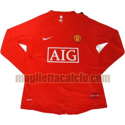 maglia manica lunga manchester united uomo prima divisa 2008-2009