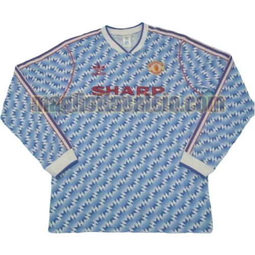 maglia manica lunga manchester united uomo seconda divisa 1990-1992