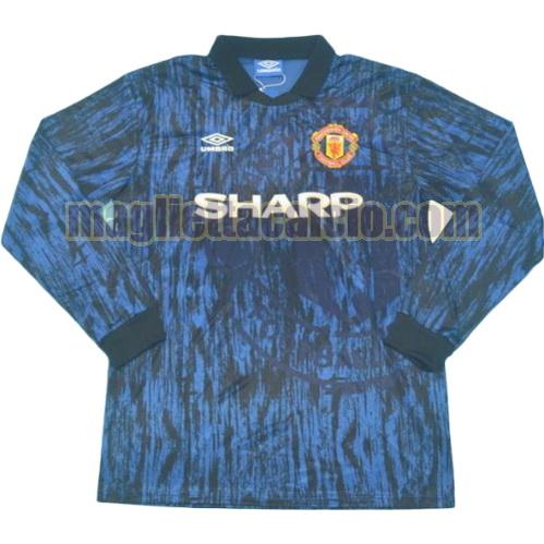 maglia manica lunga manchester united uomo seconda divisa 1992-1993