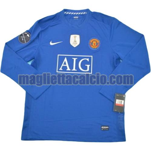 maglia manica lunga manchester united uomo seconda divisa campioni 2008-2009