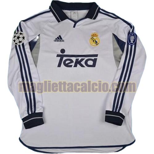 maglia manica lunga real madrid uomo prima divisa 2001-2002