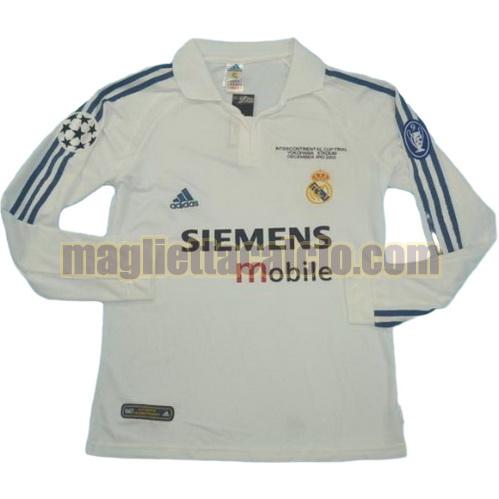 maglia manica lunga real madrid uomo prima divisa 2002-2003