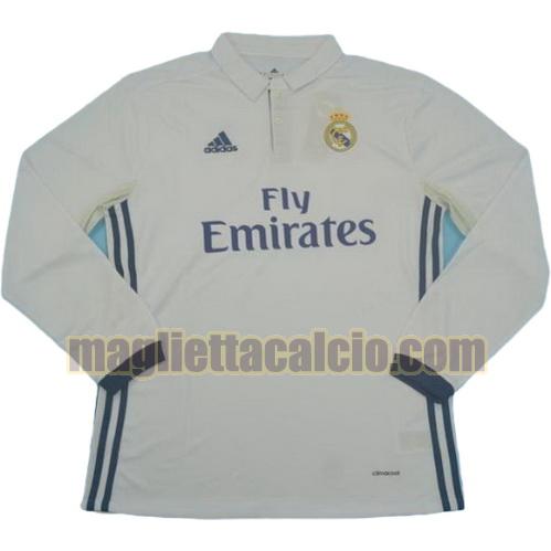 maglia manica lunga real madrid uomo prima divisa 2016-2017