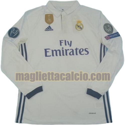 maglia manica lunga real madrid uomo prima divisa ucl 2016-2017