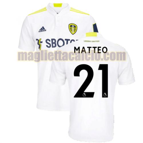 maglia matteo 21 leeds united uomo prima 2021-2022