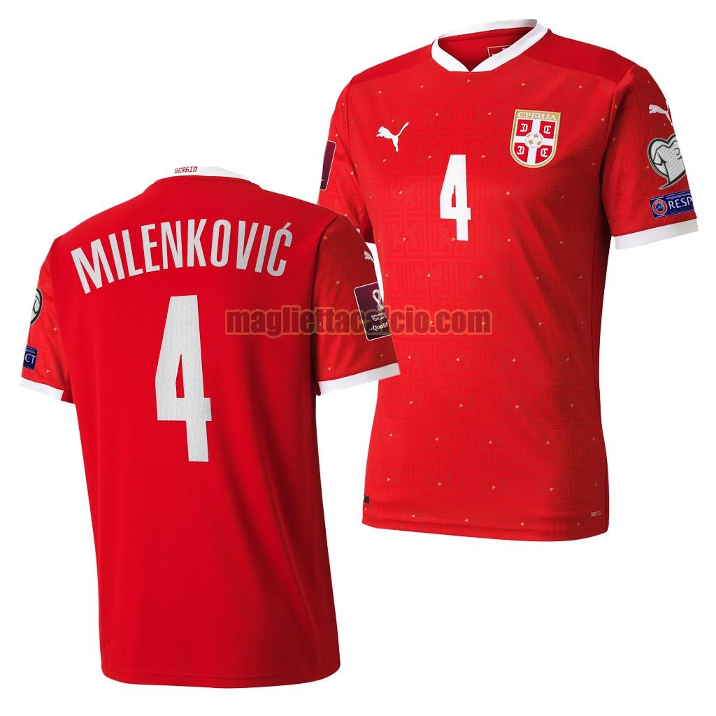 maglia nikola milenkovic 4 serbia uomo prima 2022