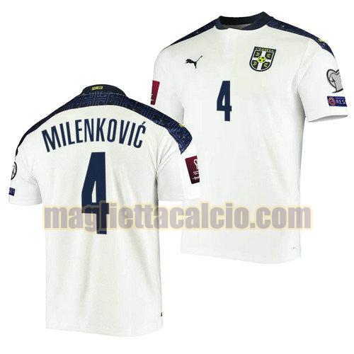 maglia nikola milenkovic 4 serbia uomo seconda 2022