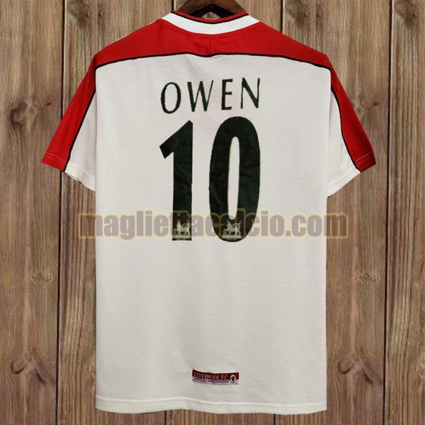 maglia owen 10 liverpool uomo bianco seconda 1998-2000