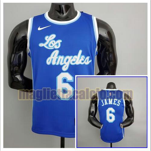 maglia poco prezzo uomo james nba los angeles lakers blu 6