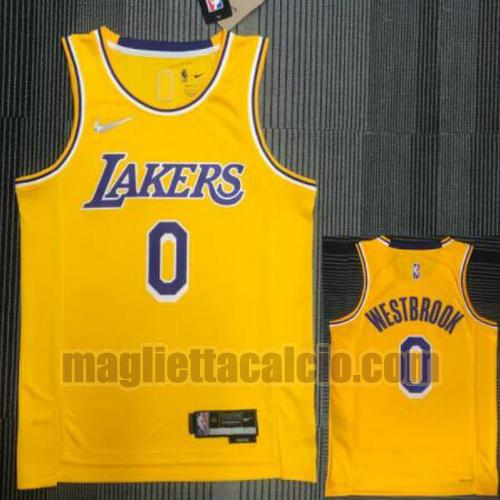 maglia poco prezzo uomo westbrook 21-22 75° anniversario los angeles lakers giallo 0