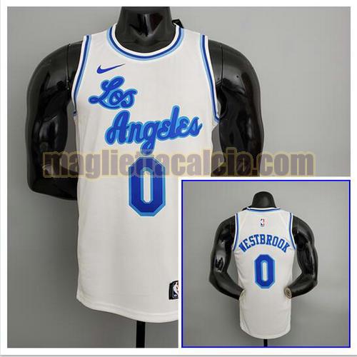 maglia poco prezzo uomo westbrook nba los angeles lakers bianco 0