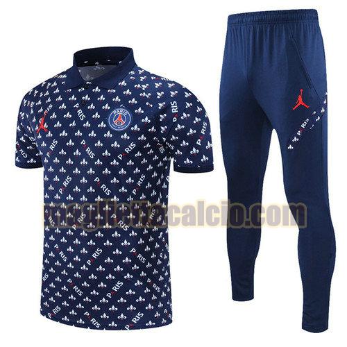 maglia polo calcio blu paris saint germain uomo 2021-2022