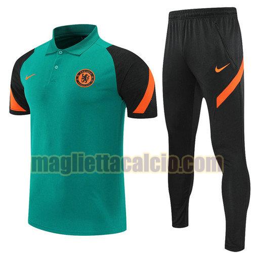 maglia polo calcio ciano chelsea uomo 2021-2022