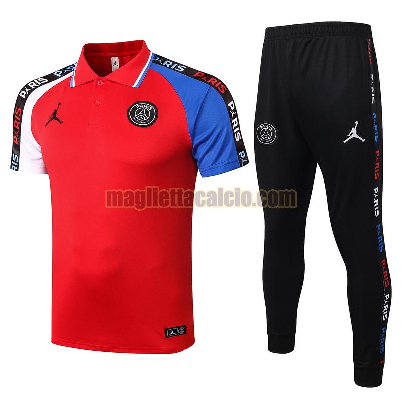 maglia polo calcio completo paris saint germain uomo rosso blu bianco 2020-2021