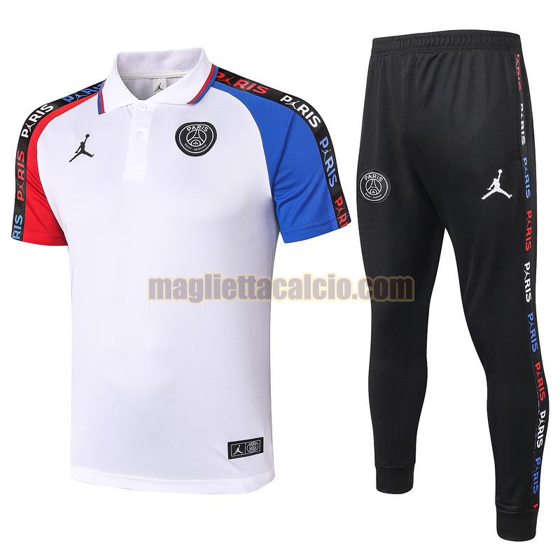 maglia polo calcio paris saint germain uomo bianca rosso blu 2020-2021