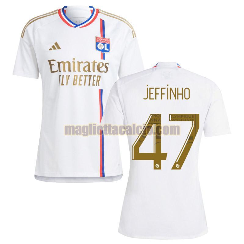 maglia prima jeffinho 47 olympique lyon uomo 2023-2024