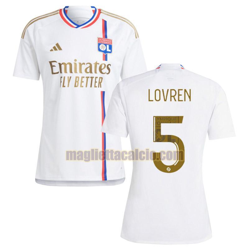 maglia prima lovren 5 olympique lyon uomo 2023-2024