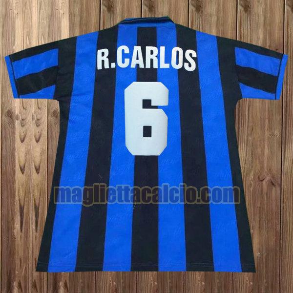 maglia r.carlos 6 inter uomo blu prima 1995-1996