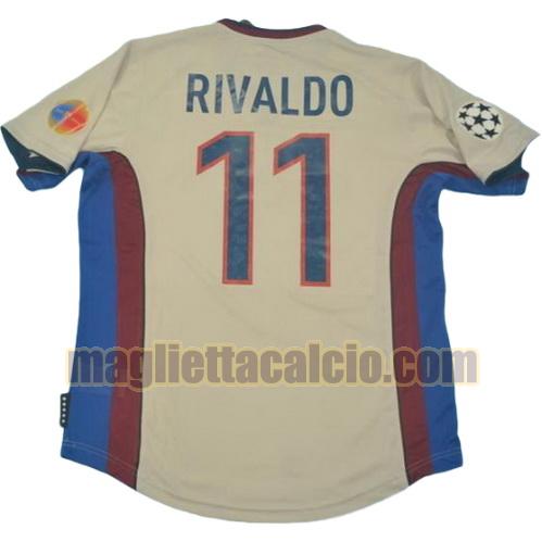 maglia rivaldo 11 barcellona uomo seconda divisa 1999-2000