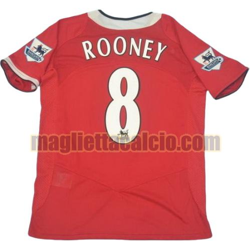 maglia rooney 8 manchester united uomo prima divisa 2006-2007