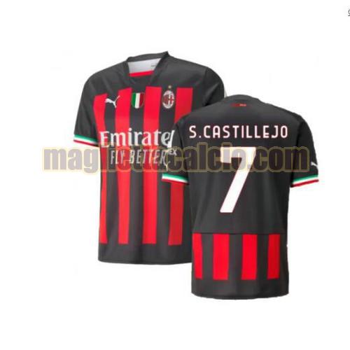 maglia s.castillejo 7 ac milan uomo prima 2022-2023