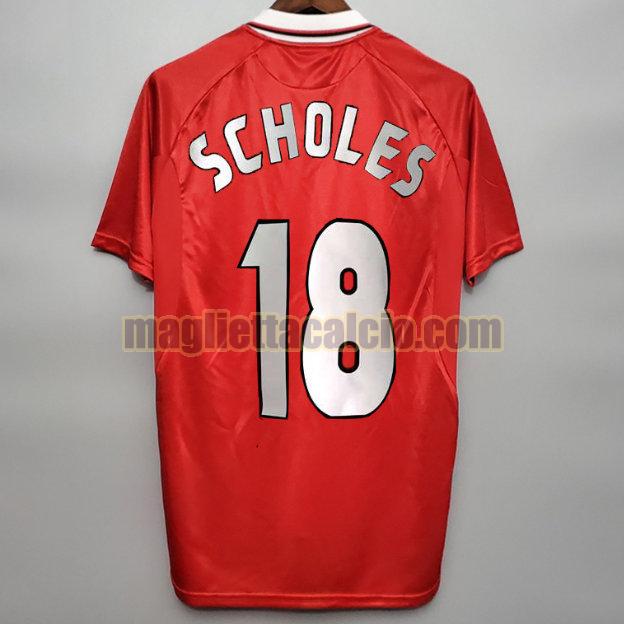 maglia scholes 18 manchester united rosso prima 2019-2020